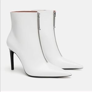 COPY - White Zara Boots with Zipper detail
